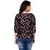 Bronze Women's Brown Black Color Printed Long sleeve Party Top