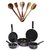 Blooming India Cookware Set of 5 Aluminium Non Stick With 5 Wooden Karchhi