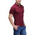 Scott International Men'S Maroon Polo Collar T-Shirt