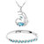 Om Jewells Fashion Jewellery Combo Aqua Blue Crystal studded Cuff Bracelet for Girls and Women CO1000059