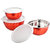 Shubh Shop 3pcs Red Micro Safe Bowl