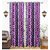 Abhitex Decor World Set of 2 Door Eyelet Curtains Printed Purple