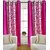 Abhitex Decor World Set of 2 Long Door Eyelet Curtains Printed Pink