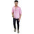Collar High Men White Pink Regular Fit Casual Poly-Cotton Shirt Pack of  2