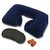 3 In 1 Travel Kit Set - Neck Pillow, Eye Mask, Ear Bud (Multi Colour)
