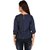 Bronze Women Dotted Navy Blue Western Wear Top