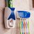 New Look Automatic Toothpaste Dispenser Automatic Squeezer and Toothbrush Holder Bathroom Dust-proof Dispenser Kit Toothbrush Holder Sets (Blue) StyleCodeBB-22