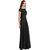 Raas Pret Black Plain Fit & Flare Dress For Women