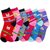 Neska Moda Cotton Ankle Length Multicolor Kids 6 Pair Socks For 7 To 13 Years SK307