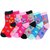 Neska Moda Cotton Ankle Length Multicolor Kids 3 Pair Socks For 3 To 7 Years SK310