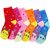 Neska Moda Premium Cotton Ankle Length Multicolor Kids 6 Pair Socks For 3 To 7 Years SK344