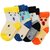Neska Moda Premium Terry Cotton Ankle Length Multicolor Kids 4 Pair Socks For 0 To 2 Years SK319
