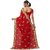 Ujjwal Creation Red Georgette Self Design Saree With Blouse