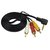 1.5 Meter Male 3.5mm to 3-RCA AV Cable 3.5mm to Composite video / Stereo Audio