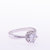Elegant 925 Sterling Silver Ring Adorned with White Synthetic Stones - SRID0148