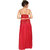 Be You Satin Red Lacey Crop top  Skirt Nighty Set for Women