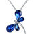 Om Jewells Blue Crystal Elements Enriched Butterfly Pendant Necklace crafted for Girls and Women PD1000823