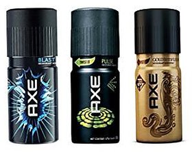 Men Deo Collection axe blast,axe pulse and gold deo combo 150 ml (pcs 3)