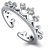 Om Jewells Cubic Zirconia Studded Royal Crown Finger Ring with Rhodium Plating designed for Girls and Women FR1000904