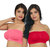 Combo Pack Of 3 Seamless Strapless Bandeau Top Tube Bra. Black  Pink Color