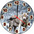 3d white tiger wall clock