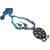 First Date Sky Blue Ribboned German Silver/ Black Metal Alloy Necklace For Women And Girls,First Date-19