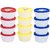 Sellebrity Combo Classic Pack of 12- 4 Blue,4 Red,Yellow Plastic Container