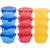 Sellebrity Combo Four Lock Pack of 12- 4 Blue,4 Red,Yellow Plastic Container