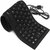 vu4 109 Keys With Numeric Keys Silicone Rubber Waterproof Flexible Foldable Wired USB Laptop Keyboard  (Black)