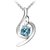 OM Jewells Silver Rhodium Plated Crystal Pendant With Chain For Women PD1000808C