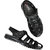 White Walkers Men's Black Synthetic Leather Sandals