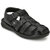White Walkers Men's Black Synthetic Leather Sandals