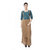 Trenditional Ikat/Sambalpuri Round Neck 3/4th Sleeve Rayon Beige Kurti For Women'S