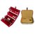 ADWITIYA Combo - Red Earrings Studs Tops Folder and Rust Ring Case Jewelry Organizer Travel Friendly Paperboard Gift Box