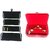 ADWITIYA Combo - Blue Earrings Studs Tops Folder and Red Ring Case Jewelry Organizer Travel Friendly Paperboard Gift Box