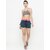 SPYFI Women's Sea Green Cotton Casual Elastic Shorts