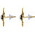 Asmitta Gleaming Stear Gold Plated Oxidized Studs Earring For Women