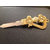 Antique Brass Metal Maharaja Vintage Dagger Shaped Blank Left cut key cum Keychain For Royal Enfield / Bullet