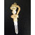Antique Brass Metal Maharaja Vintage Dagger Shaped Blank Left cut key cum Keychain For Royal Enfield / Bullet