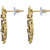 Asmitta Fashionable Flower Design Gold Plated Oxidized Dangler Earring For Women