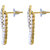 Asmitta Cluster Chandbali Gold Plated Oxidized Dangler Earring For Women