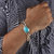 The jewelbox mens stainless steel blue turquoise bollywood salman bracelet