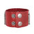 The jewelbox men genuine cherry red leather bullet wrist band strand bracelet