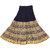 Adiboo Long Skirt cotton made Navy Blue and Biege colored printed for girls 6-11 years.