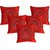 Desi Hault(16 inch x 16 inch) Designer Cushions Cover Red Color (Pack of 5 Piece)