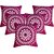 Desi Hault(12 inch x 12 inch) Designer Cushions Cover Pink Color (Pack of 5 Piece)