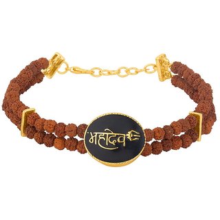 Buy Dare by Voylla Golden and Black Mahadev Bracelet Online @ ₹489 from ...