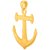 Dare by Voylla Gold Plated Nautical Anchor Pendant