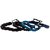 Dare by Voylla Black Blue Beads and Leather Bracelets Set of 4