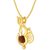 Dare by Voylla Gold Plated 'OM' Pendant Chain with Rudraksha Bead